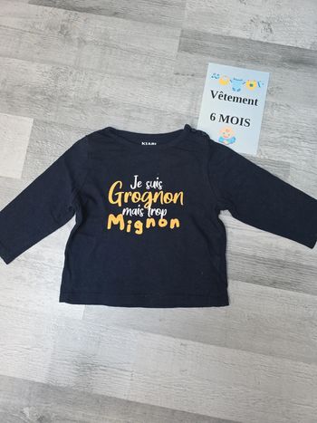 Tee shirt garcon 6 mois