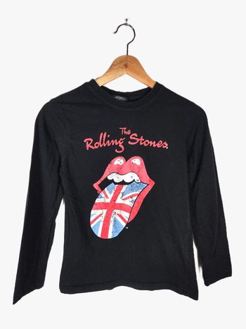 T-shirt Manches Longues The Rolling Stones - Noir - Taille 12 ans
