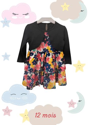 Robe florale fille 12 mois