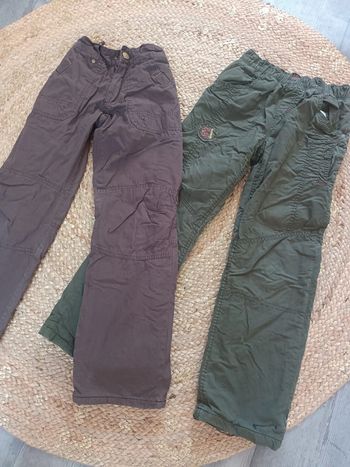 Lot de deux pantalons doublés polaires 10 ans