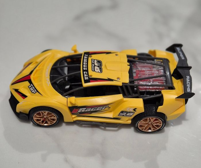 Voiture de course à friction jaune jouet enfant - photo numéro 2