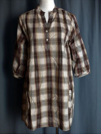 Chemise longue à carreaux La Redoute