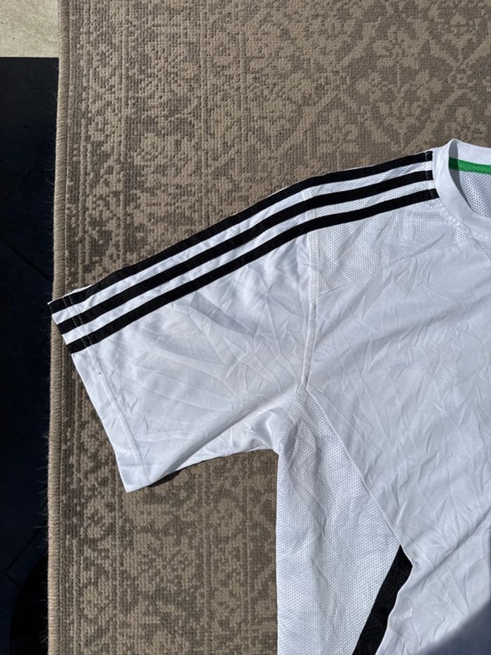 T-shirt Adidas blanc à rayures noires – Taille M Homme - photo numéro 2