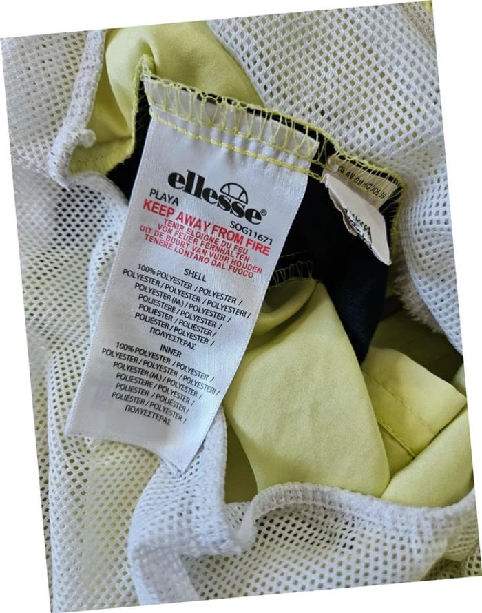 Short de bain jaune Ellesse taille M - photo numéro 8