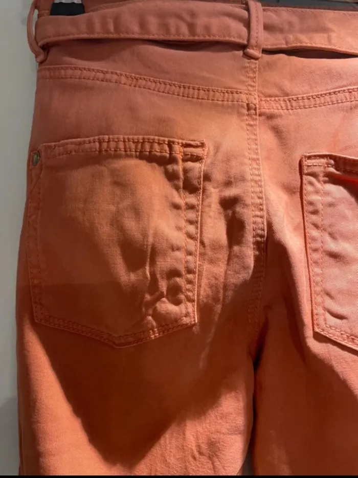 Pantacourt Camaïeu corail - Taille 34 - Très bon état - photo numéro 6