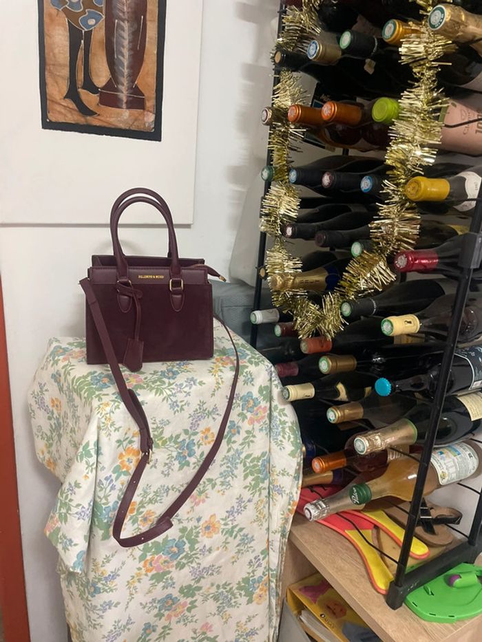 Sac Fourre-Tout Élégant Bordeaux pour Femme - Chic Couleur Unie - photo numéro 15