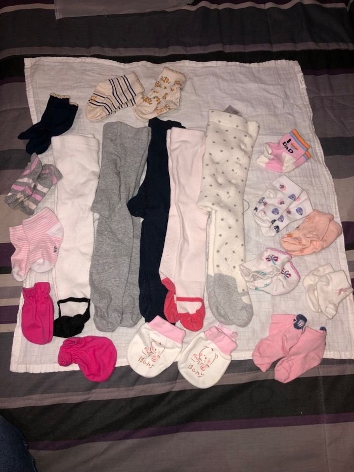 Collants chaussettes fille 0-6 mois