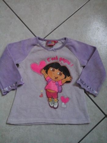 Haut velours parme Dora 24M