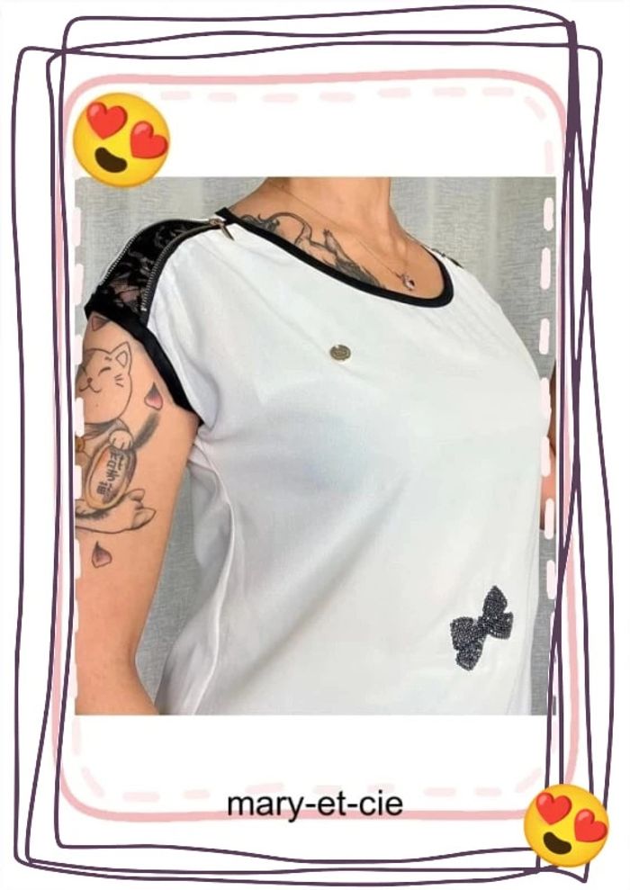 SOLDÉ - Blouse manches courtes taille M - Rinascimento - photo numéro 2