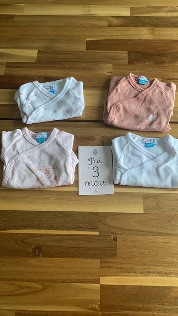 Lot de 4 body manches longues