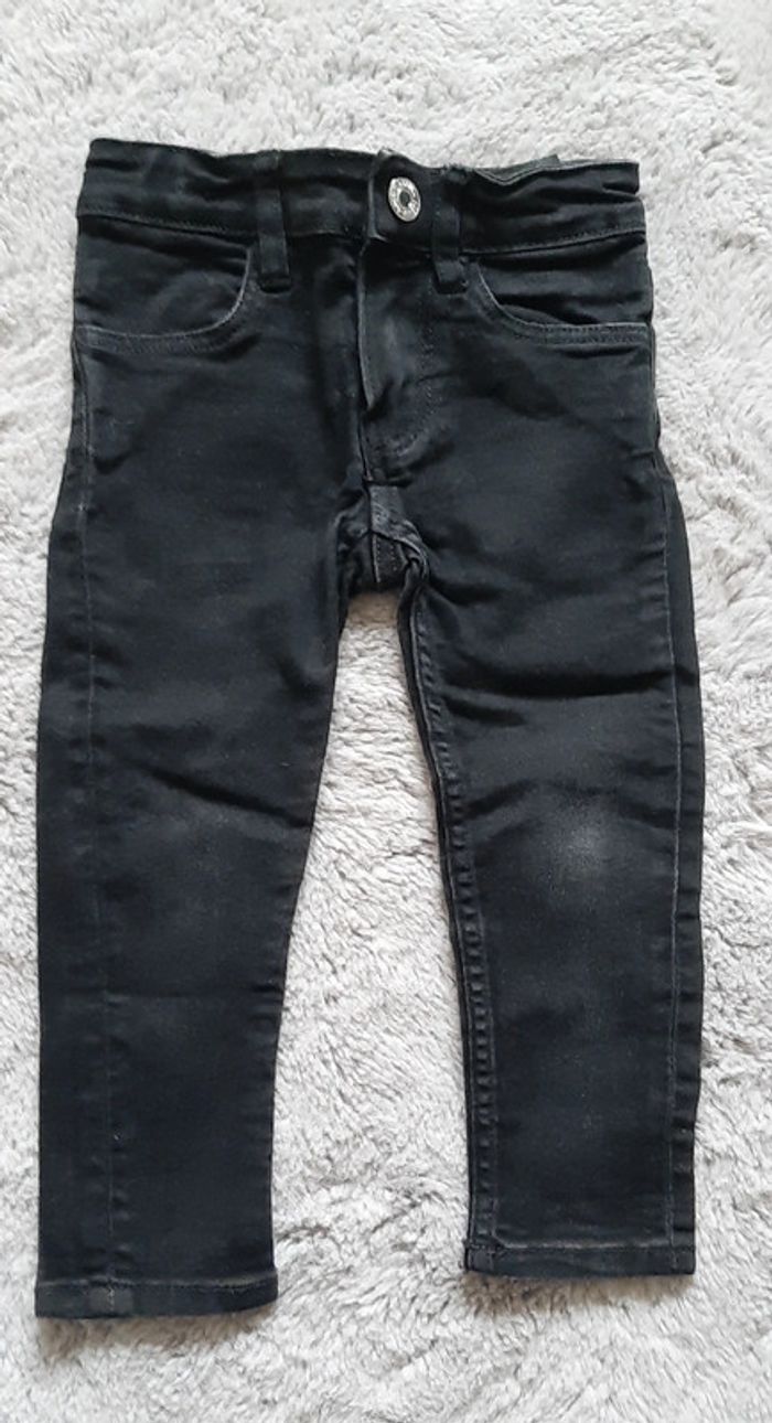 Ensemble jean noir skinny fit 3 t-shirts manches longues coton bio ouistiti singe awesome - photo numéro 2