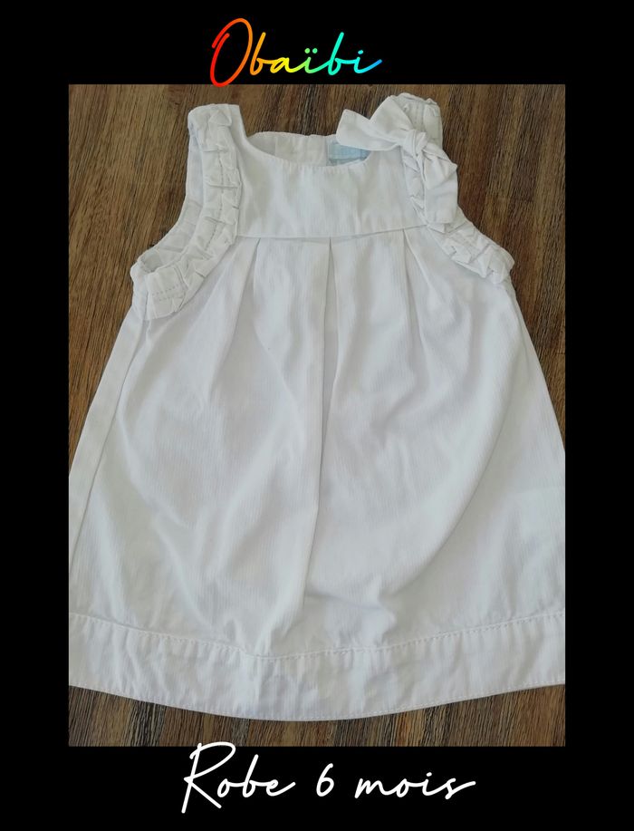 Robe blanche fille 6 mois Obaibi Tbe