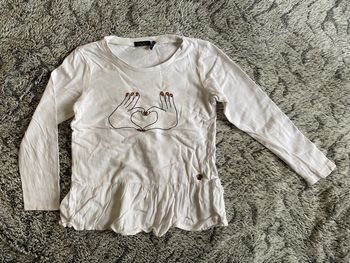 Teeshirt blanc IKKS - 4 ans mais taille grand