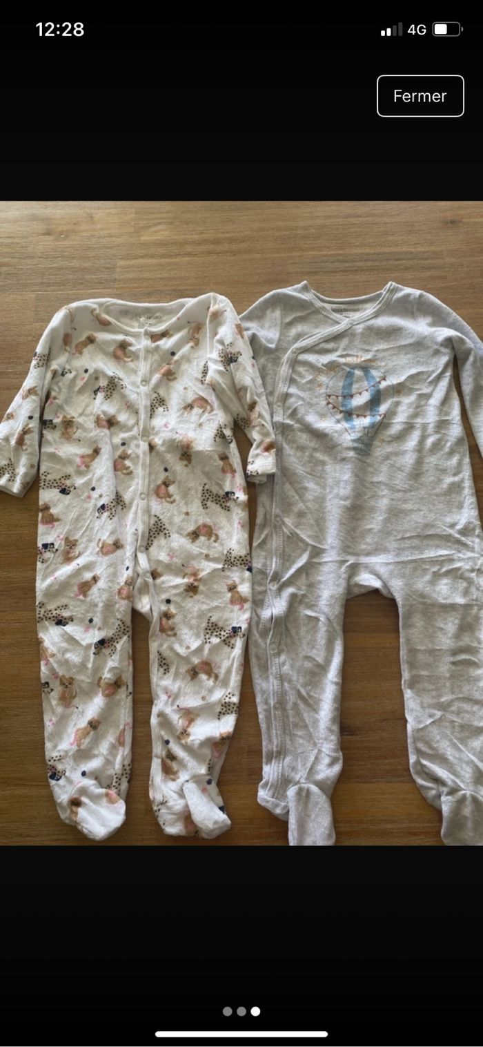 Pyjamas velours manches longues - photo numéro 3