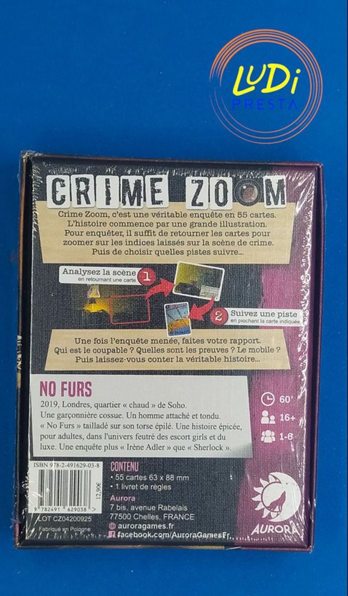 Crime zoom - No furs - Jeu de société sous emballage - photo numéro 2