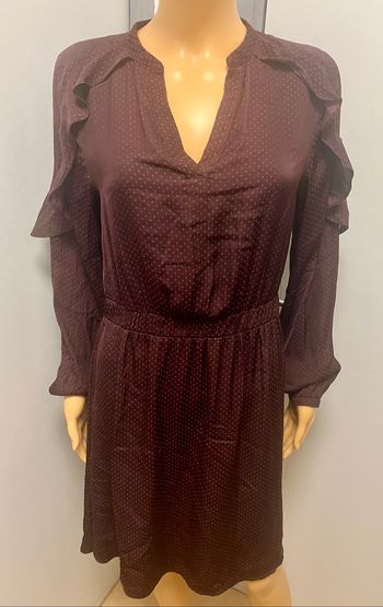 Robe à volant camaïeu