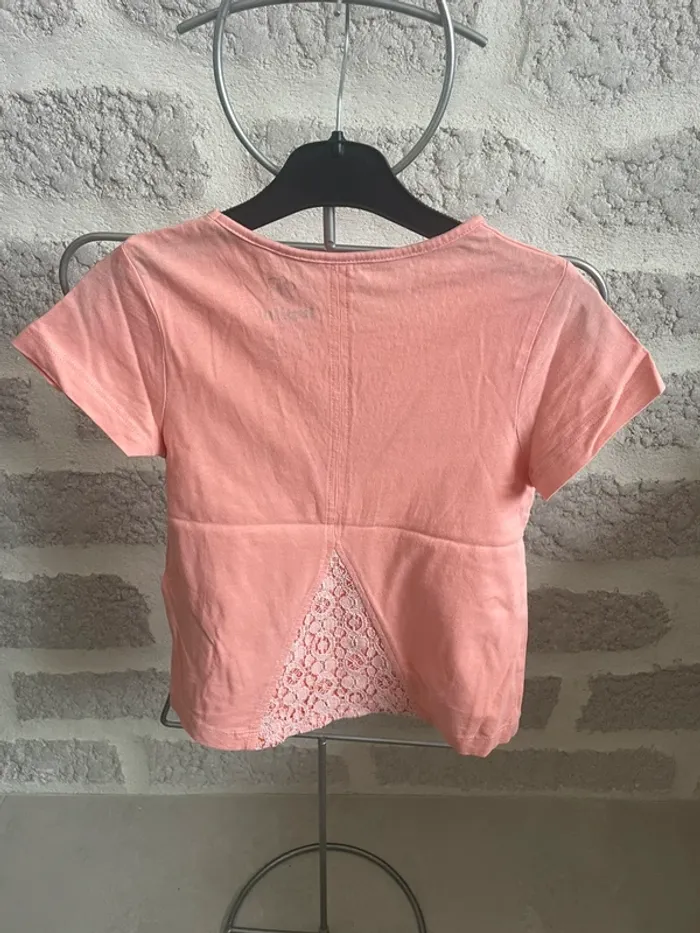 Tee shirt fille mc lupilu papillon 6 ans colori corail - photo numéro 3