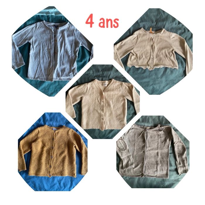 Lot de gilet fille taille 4 ans - photo numéro 1