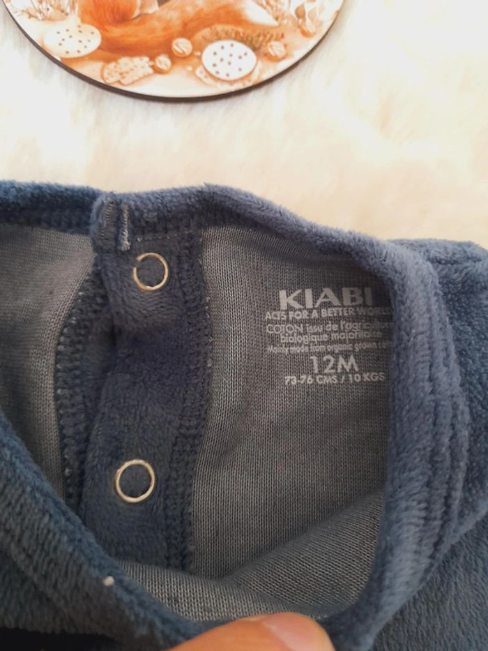 Pyjama grenouillère velours 12 mois garçon Kiabi - photo numéro 3