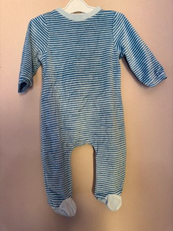 🌸Pyjama rayures bleu garçon 6 mois tissaia🌸