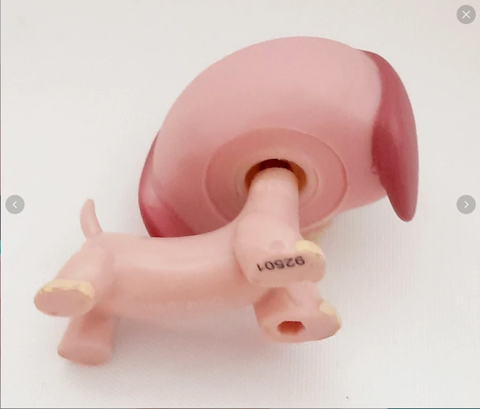 Figurine Littlest Pet Shop Chien Teckel rose - photo numéro 3