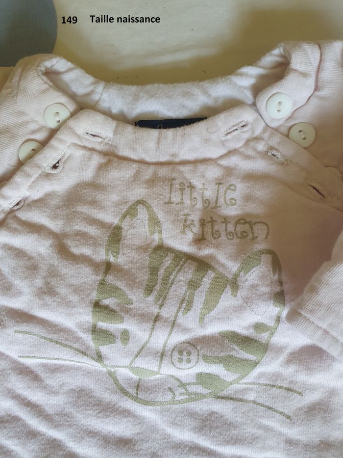 Ensemble rose et marron beige Taille naissance - photo numéro 2