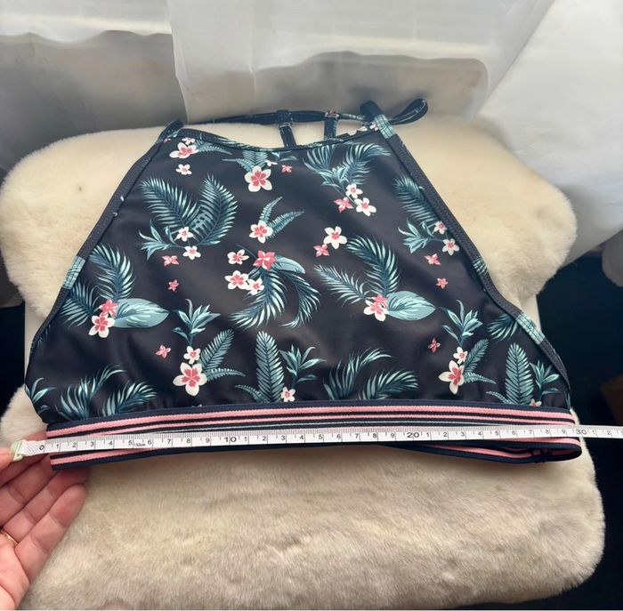 Haut de maillot de bain brassière 3/4 ans - fleurs bleu nuit - photo numéro 6