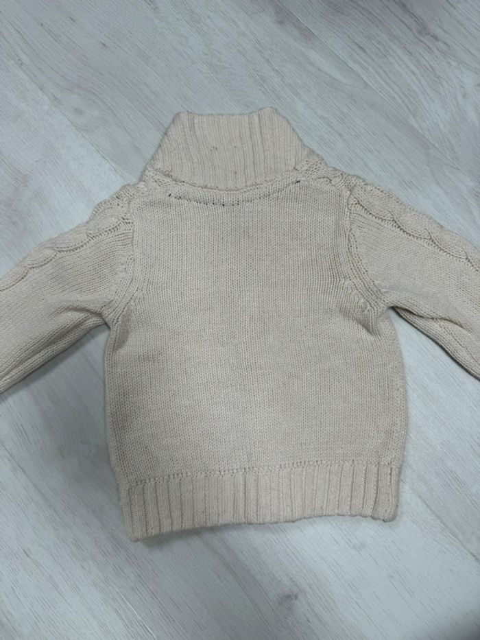 Gilet beige grain de blé 6 mois - photo numéro 3