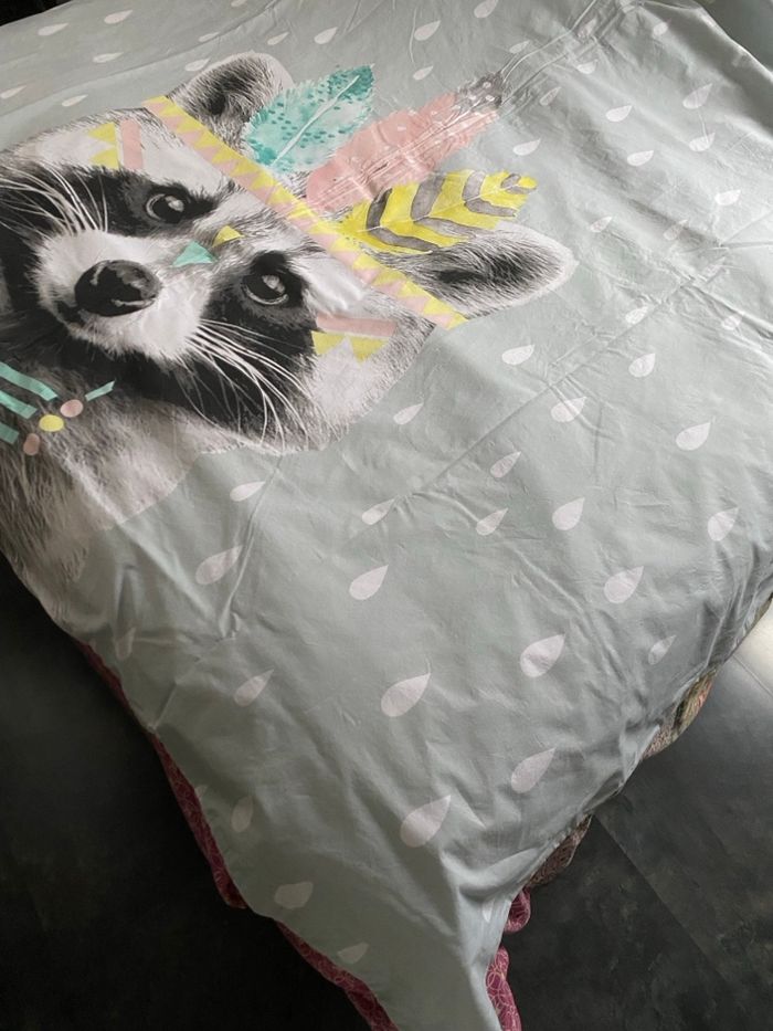 Parure lit une personne 3 pièces raton laveur Meiko la redoute intérieurs