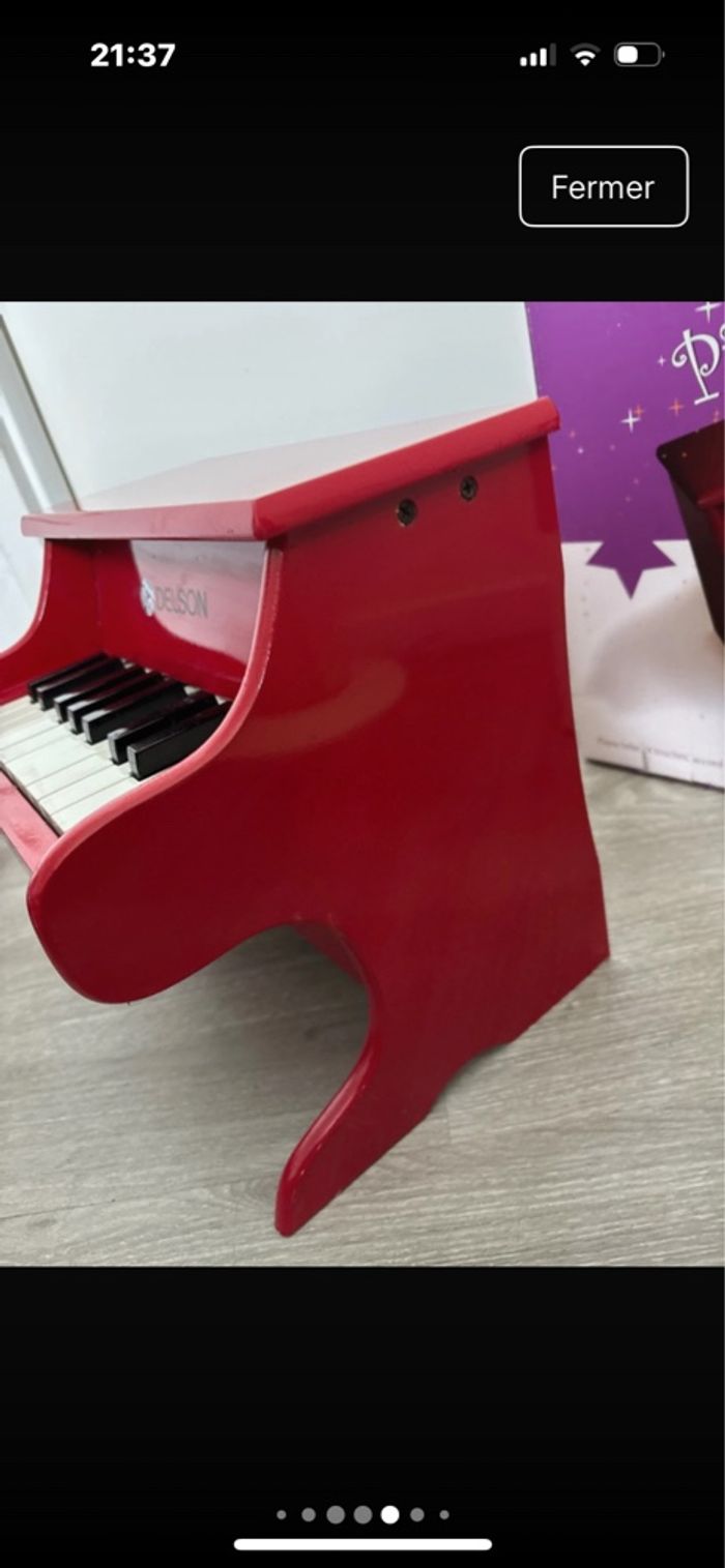 Piano Bébé Delson rouge - photo numéro 5