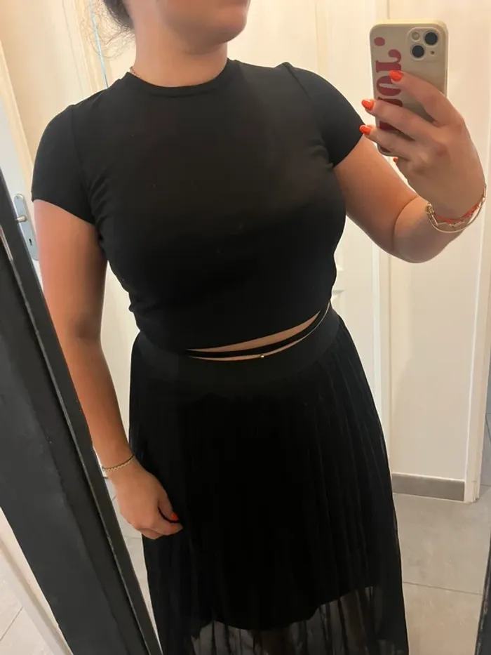Crop top noir