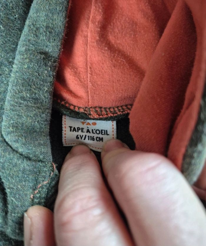 Pull vert forêt à capuche Tape à l’Œil 6 ans A60⁹ - photo numéro 6