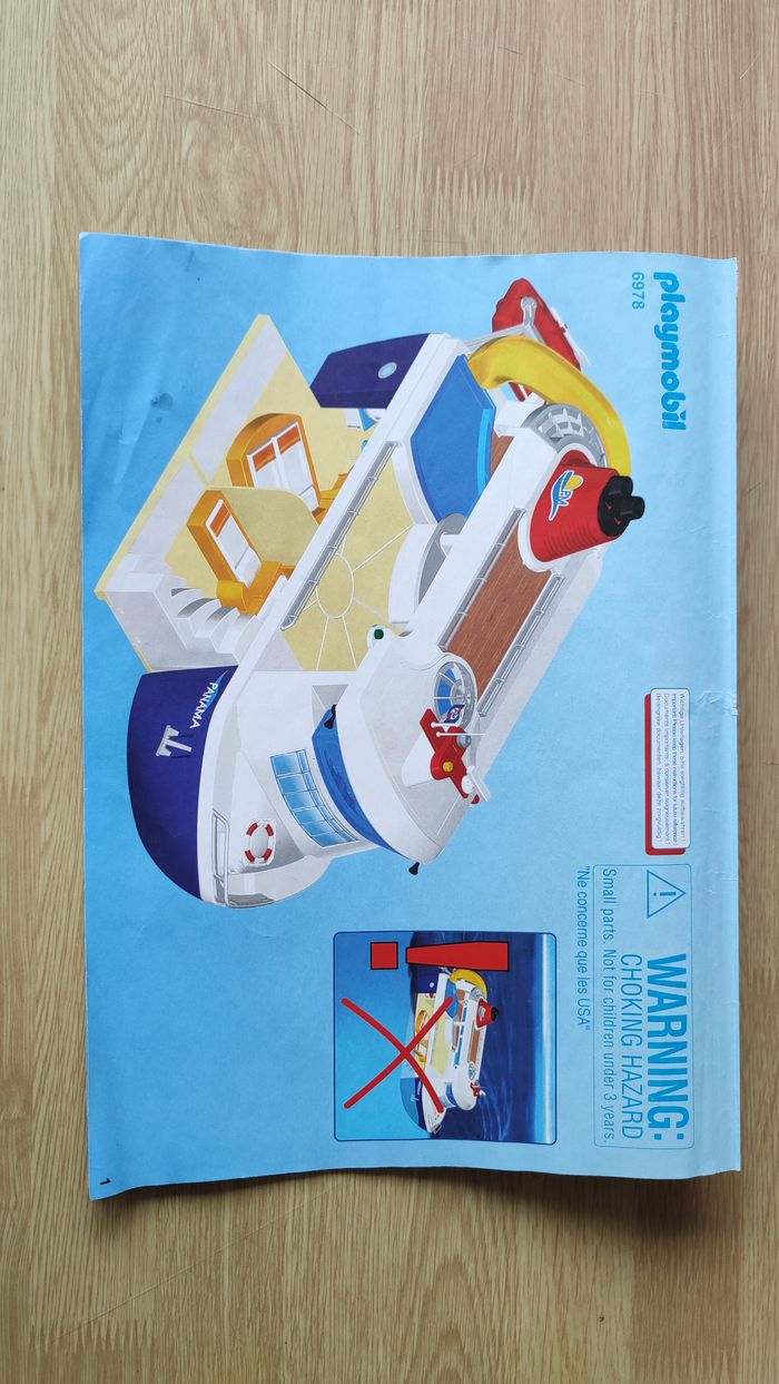 Notice seule dans l'état Playmobil 6978 Family Fun bateau de croisière #SPDF