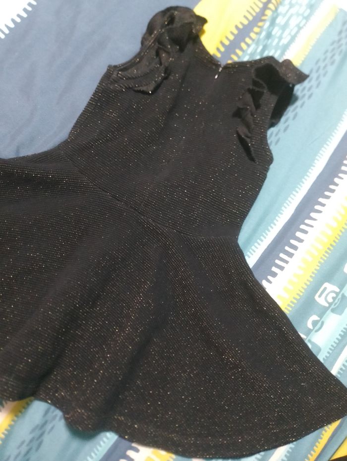 Robe noir de fêtes 3 ans brillante - photo numéro 4