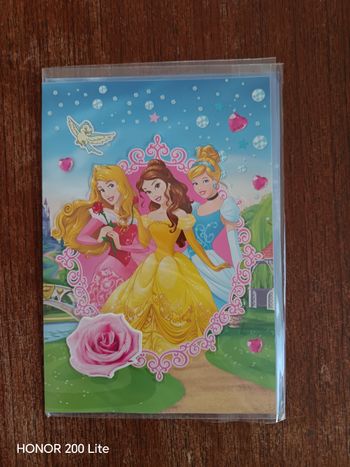 Carte anniversaire princesses Disney
