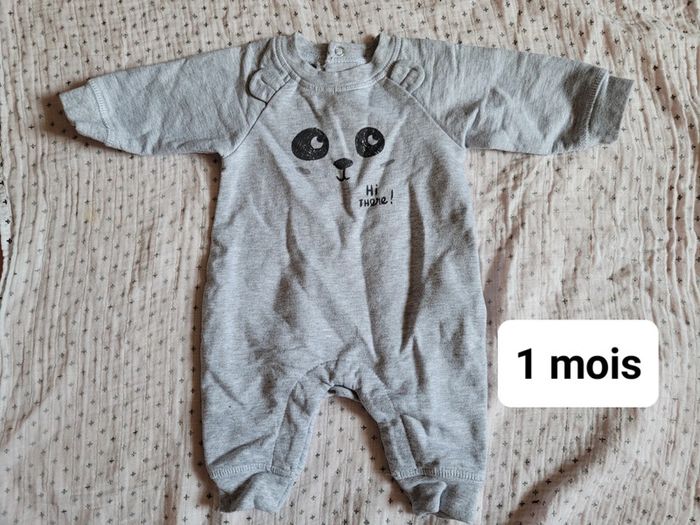Pyjama coton sans pieds 1 mois