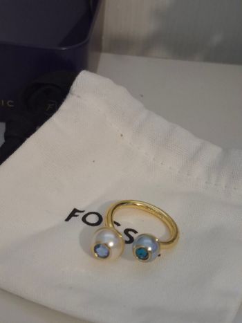 💍 Magnifique bague  Toi et Moi Bright Baubles en laiton doré ajustable
Fossil femme 