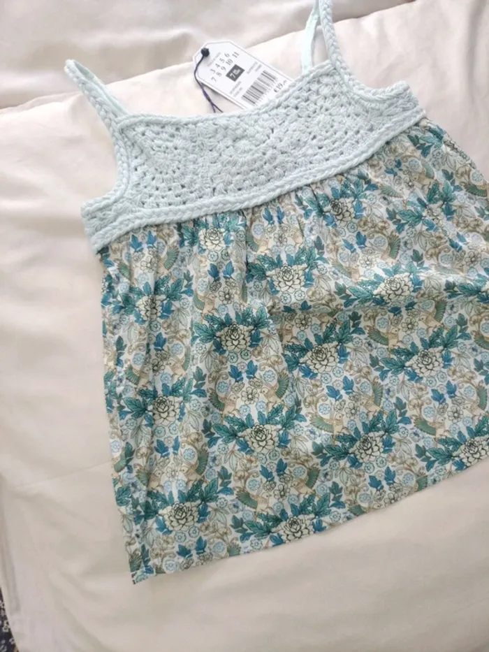 Débardeur crochet "La baie des anges" 7 ans - photo numéro 2