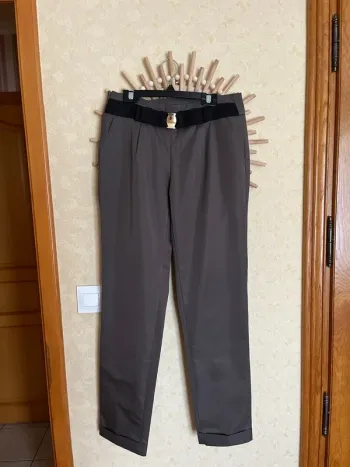 Pantalon classique ceinturé Lulumary