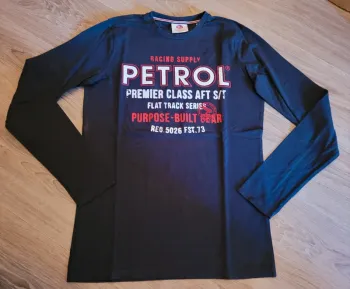 Tee-shirt bleu foncé ML Petrol 16 ans