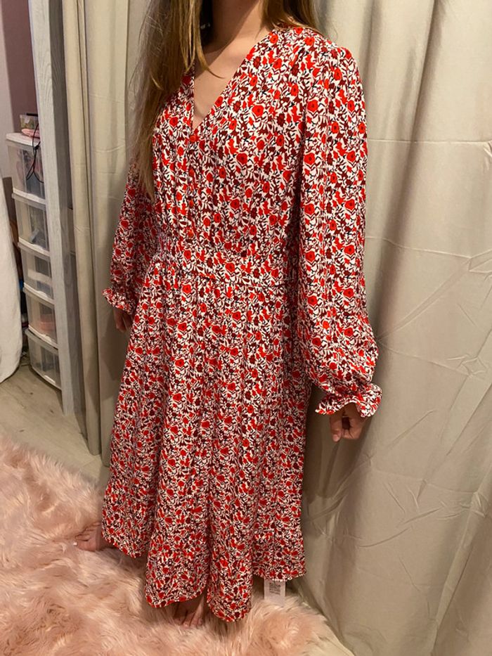 Robe été fleurie longue décontractée - 40/42 L neuf . - photo numéro 2
