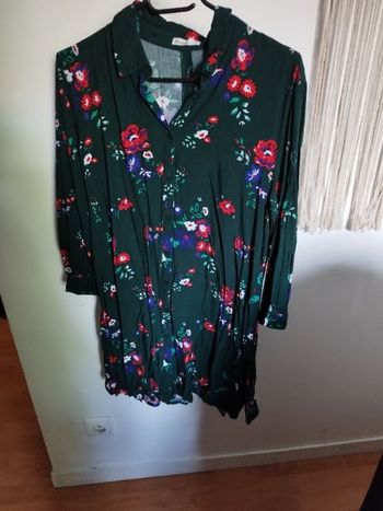 Robe chemise longue fleuris bizzbee