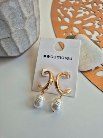 Boucles d’oreilles fantaisies perle