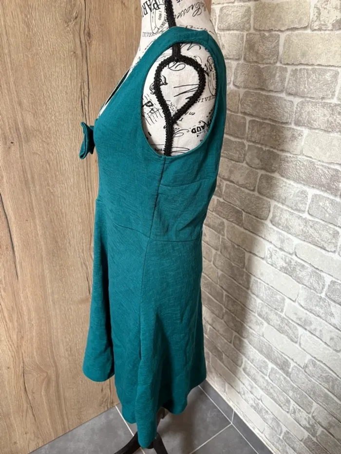 Robe rétro pin up bleu canard taille 36 - photo numéro 4