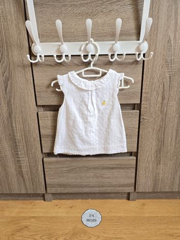 Vêtement Bébé Fille - Blouse blanche - Sergent Major - 24 mois 86 cm