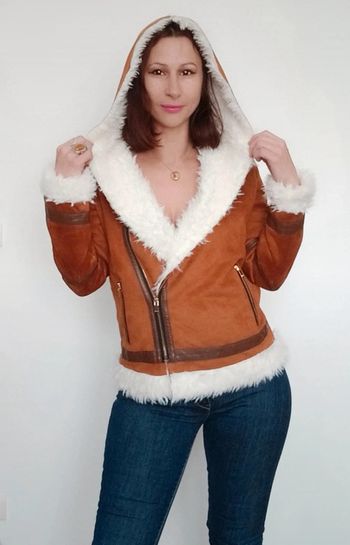 Manteau fourré Camel
