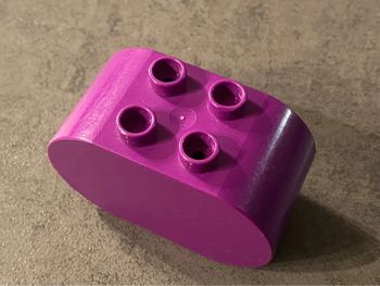 Lego Duplo violet aux extrémités arrondis 6448