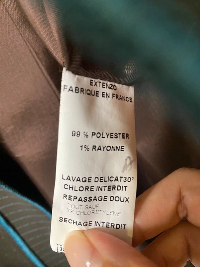 Jolie veste marron turquoise comme neuve Extenzo Paris taille 42 - photo numéro 7