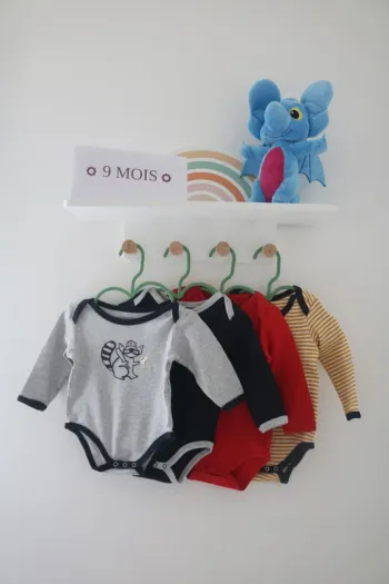 Lot bodies hiver garçon Vertbaudet 9 mois