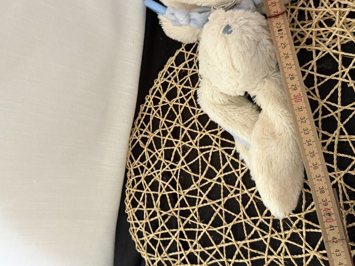 Doudou et compagnie lapin blanc bleu Bonbon miroir abimé - photo numéro 5